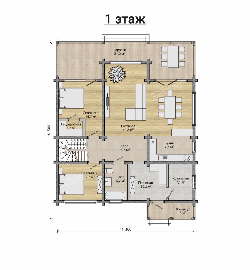 Дом из клееного бруса VZ-408